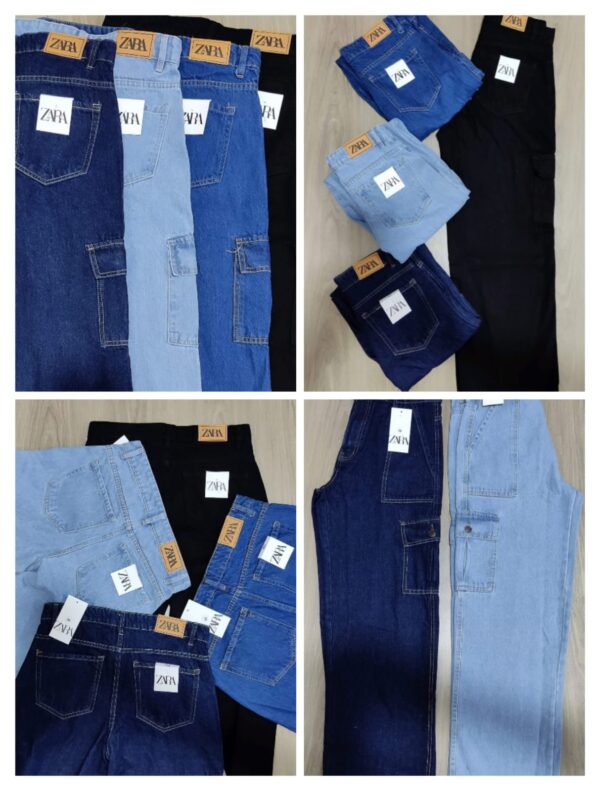 LADIES DENIM CARGO